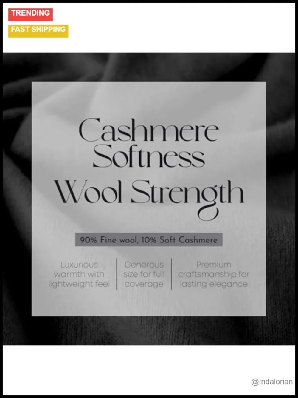 Cashmere Wool Blend Wrap, Pashmina Shawl Scarf, Travel 78